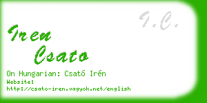 iren csato business card